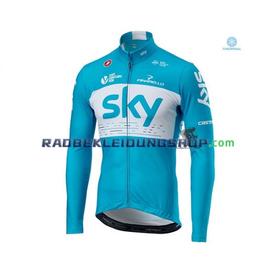 2018 Team Sky Thermo Set(Radtrikot und Trägerhose) Herren N002