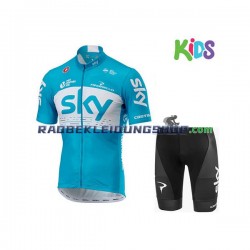 2018 Team Sky Set(Radtrikot und Fahrradhose) Kinder N002