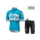 2018 Team Sky Set(Radtrikot und Fahrradhose) Kinder N002