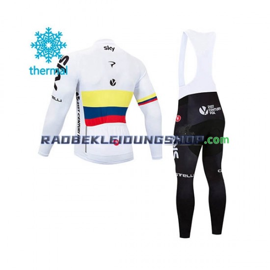 2018 Team Sky Thermo Set(Radtrikot und Trägerhose) Herren N003