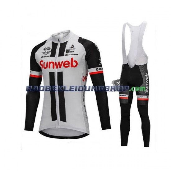 2018 Team Sunweb Set(Radtrikot Langarm und Trägerhose Lang) Herren N001