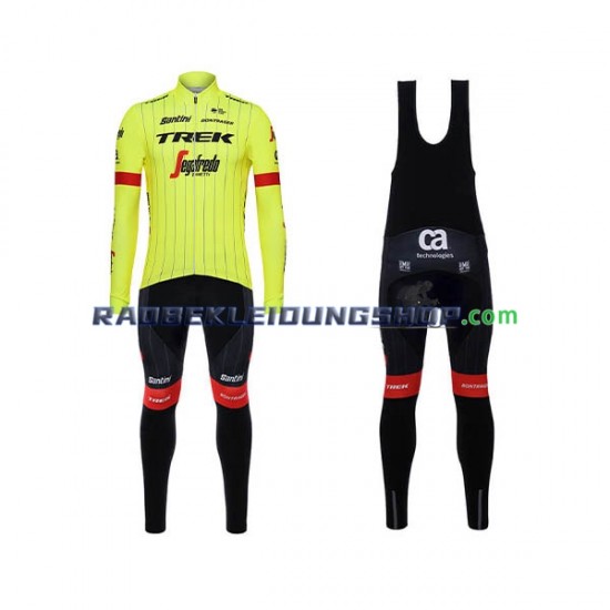 2018 Trek-Segafredo Set(Radtrikot Langarm und Trägerhose Lang) Herren N002