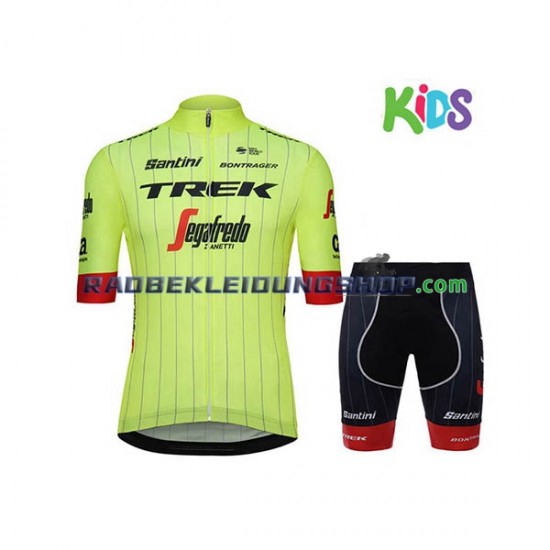 2018 Trek-Segafredo Set(Radtrikot und Fahrradhose) Kinder N002