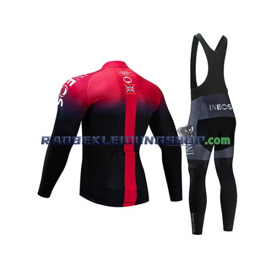 2019 TEAM INEOS Set(Radtrikot Langarm und Trägerhose Lang) Herren N001