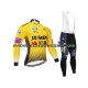 2019 Team Jumbo–Visma Set(Radtrikot Langarm und Trägerhose Lang) Herren N001