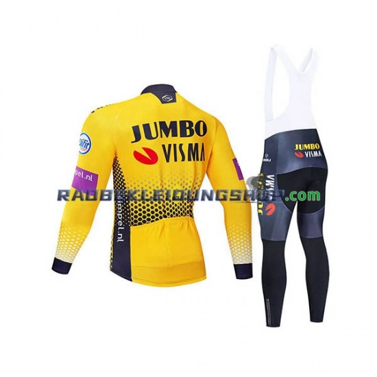 2019 Team Jumbo–Visma Set(Radtrikot Langarm und Trägerhose Lang) Herren N001