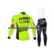 2019 Team Jumbo–Visma Set(Radtrikot Langarm und Trägerhose Lang) Herren N002