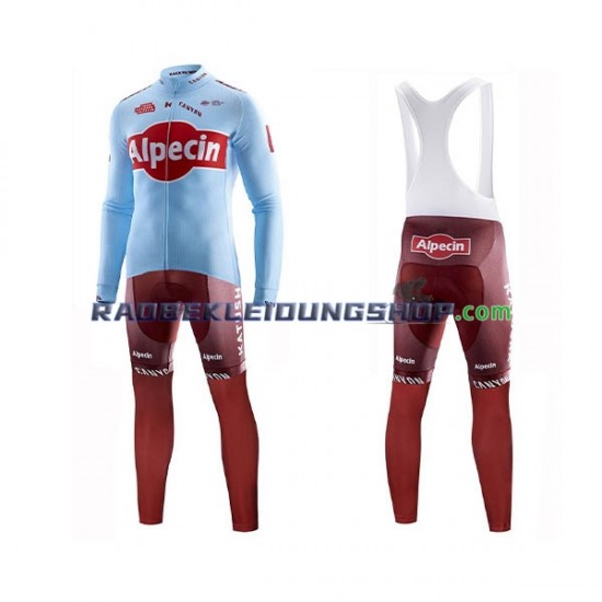 2019 Team Katusha Alpecin Set(Radtrikot Langarm und Trägerhose Lang) Herren N001