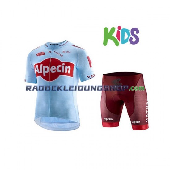 2019 Team Katusha Alpecin Set(Radtrikot und Fahrradhose) Kinder N001