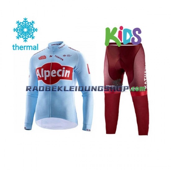 2019 Team Katusha Alpecin Thermo Set(Radtrikot und Radhose) Kinder N001