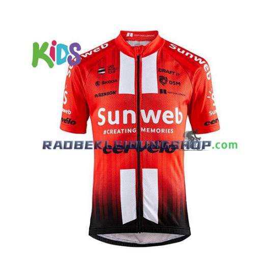 2019 Team Sunweb Set(Radtrikot und Fahrradhose) Kinder N001