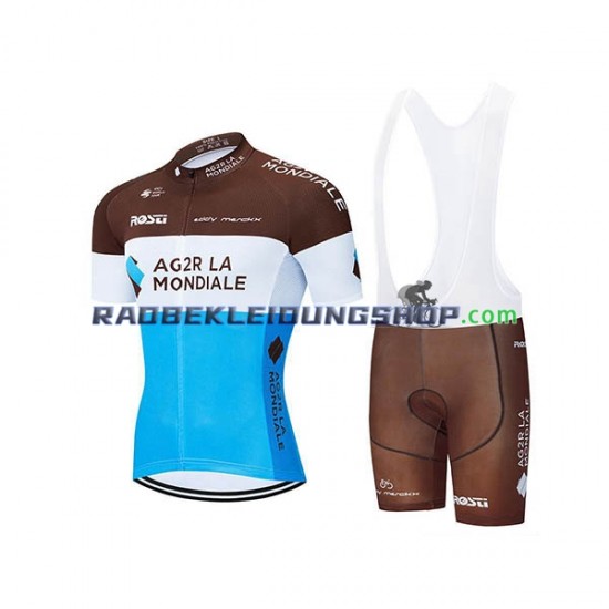 2020 AG2R La Mondiale Set(Radtrikot und Trägerhose) Herren N001