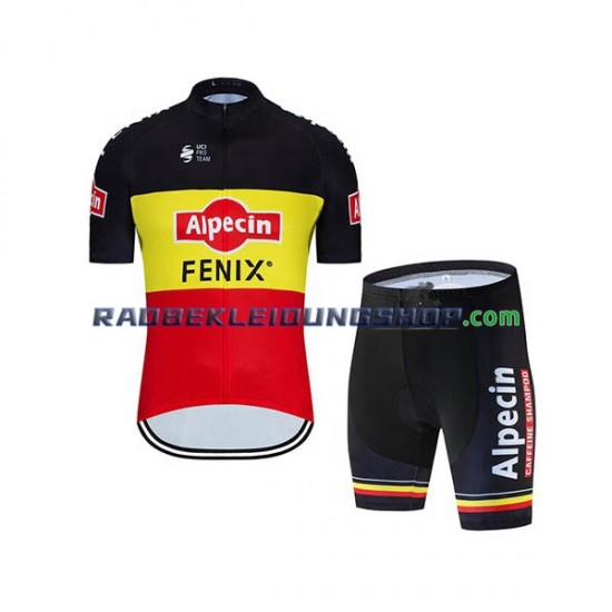 2020 Alpecin–Fenix Set(Radtrikot und Fahrradhose) Herren N002