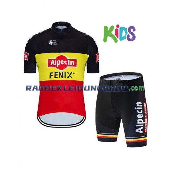 2020 Alpecin–Fenix Set(Radtrikot und Fahrradhose) Kinder N002