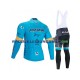 2020 Astana Pro Team Set(Radtrikot Langarm und Trägerhose Lang) Herren N001