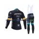 2020 Astana Pro Team Set(Radtrikot Langarm und Trägerhose Lang) Herren N002