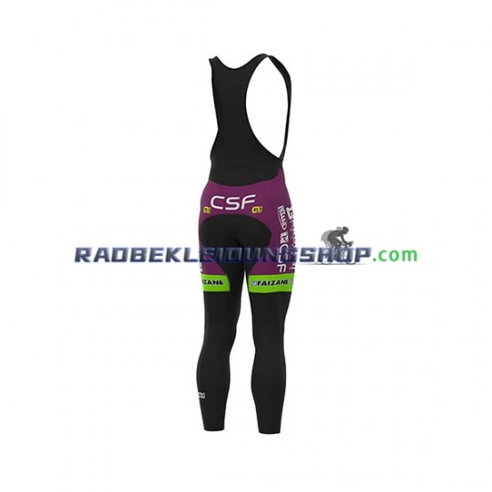 2020 Bardiani–CSF Set(Radtrikot Langarm und Trägerhose Lang) Herren N001