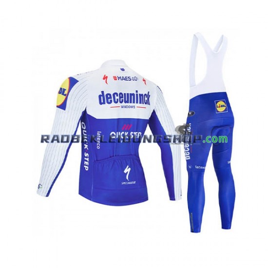 2020 Deceuninck–Quick-Step Set(Radtrikot Langarm und Trägerhose Lang) Herren N001