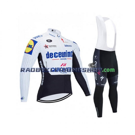 2020 Deceuninck–Quick-Step Set(Radtrikot Langarm und Trägerhose Lang) Herren N004