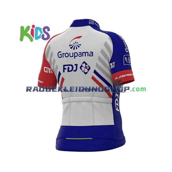 2020 Groupama–FDJ Set(Radtrikot und Fahrradhose) Kinder N001