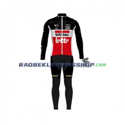2020 Lotto Soudal Set(Radtrikot Langarm und Trägerhose Lang) Herren N001