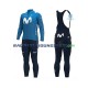 2020 Movistar Team Thermo Set(Radtrikot und Trägerhose) Herren N001