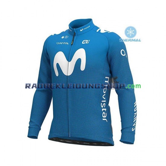 2020 Movistar Team Thermo Set(Radtrikot und Trägerhose) Herren N001