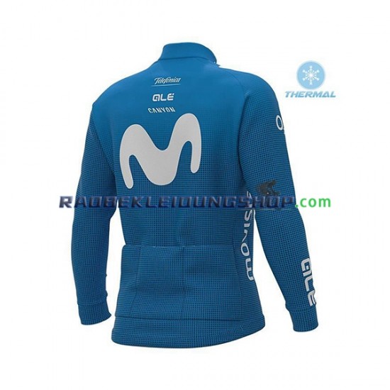 2020 Movistar Team Thermo Set(Radtrikot und Trägerhose) Herren N001