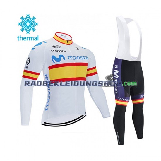 2020 Movistar Team Thermo Set(Radtrikot und Trägerhose) Herren N002