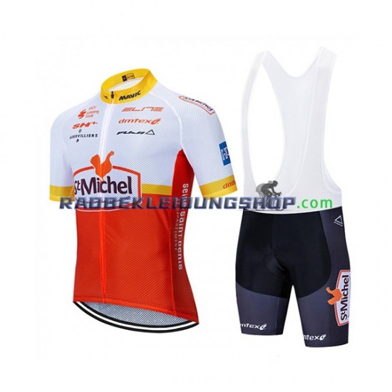 2020 St. Michel–Auber93 Set(Radtrikot und Trägerhose) Herren N001