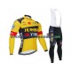 2020 Team Jumbo–Visma Set(Radtrikot Langarm und Trägerhose Lang) Herren N001