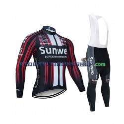 2020 Team Sunweb Set(Radtrikot Langarm und Trägerhose Lang) Herren N003