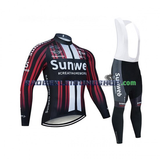 2020 Team Sunweb Set(Radtrikot Langarm und Trägerhose Lang) Herren N003