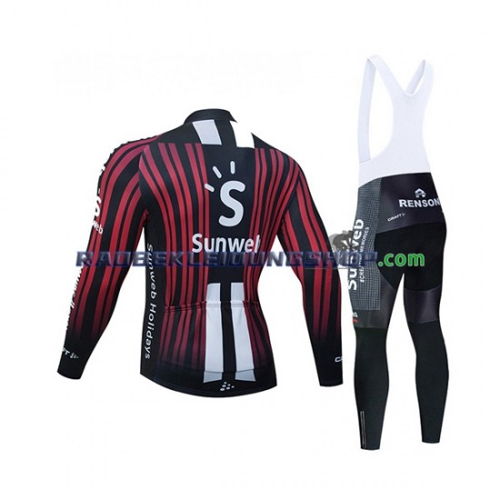 2020 Team Sunweb Set(Radtrikot Langarm und Trägerhose Lang) Herren N003