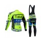 2020 Tinkoff Set(Radtrikot Langarm und Trägerhose Lang) Herren N001