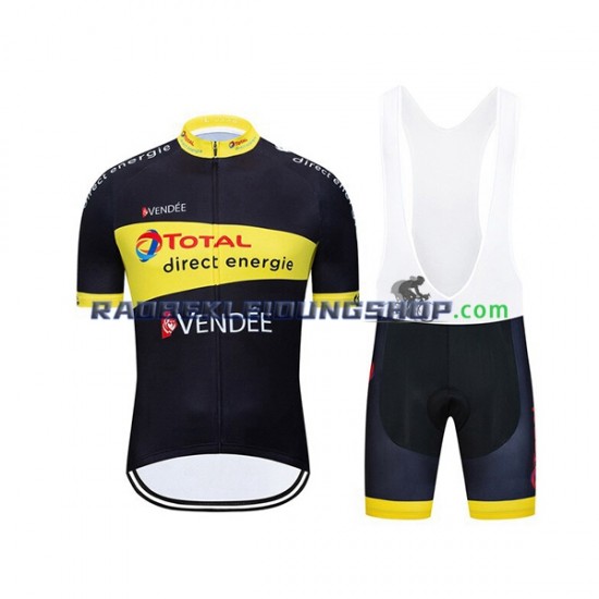 2020 Total Direct Energie Set(Radtrikot und Trägerhose) Herren N003