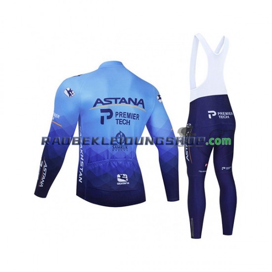 2021 Astana–Premier Tech Set(Radtrikot Langarm und Trägerhose Lang) Herren N001