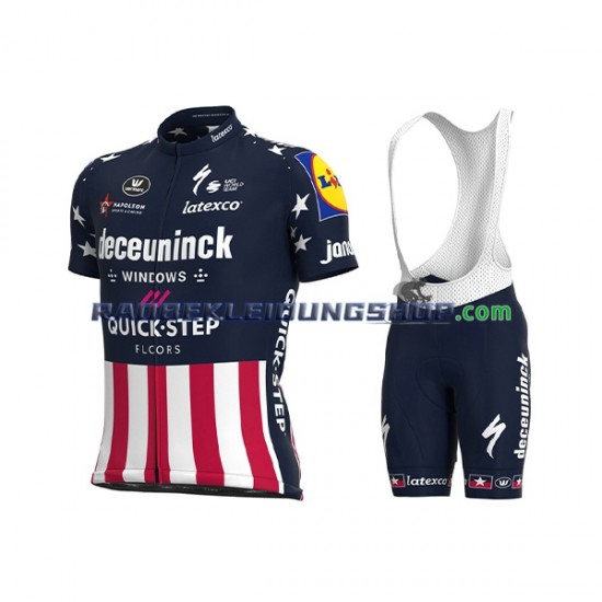 2021 Deceuninck–Quick-Step Set(Radtrikot und Trägerhose) Herren N005