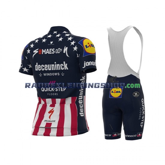 2021 Deceuninck–Quick-Step Set(Radtrikot und Trägerhose) Herren N005