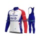 2021 Groupama-FDJ Set(Radtrikot Langarm und Trägerhose Lang) Herren N001