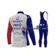 2021 Groupama-FDJ Set(Radtrikot Langarm und Trägerhose Lang) Herren N001