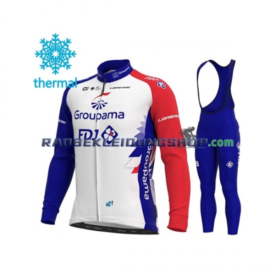 2021 Groupama-FDJ Thermo Set(Radtrikot und Trägerhose) Herren N001