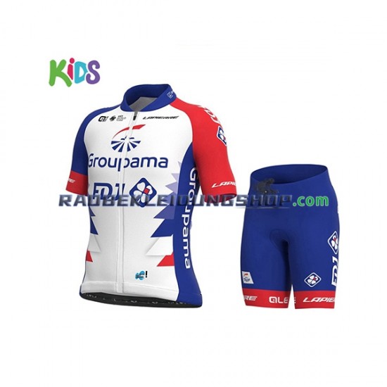 2021 Groupama-FDJ Set(Radtrikot und Fahrradhose) Kinder N001