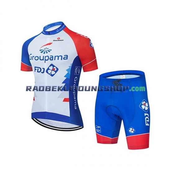 2021 Groupama-FDJ Set(Radtrikot und Fahrradhose) Kinder N002