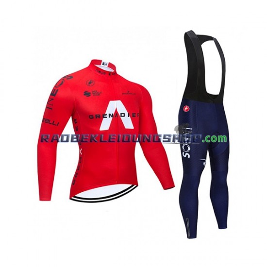 2021 Ineos Grenadiers Set(Radtrikot Langarm und Trägerhose Lang) Herren N005