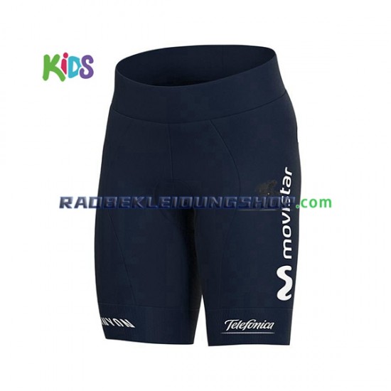 2021 Movistar Team Set(Radtrikot und Fahrradhose) Kinder N001