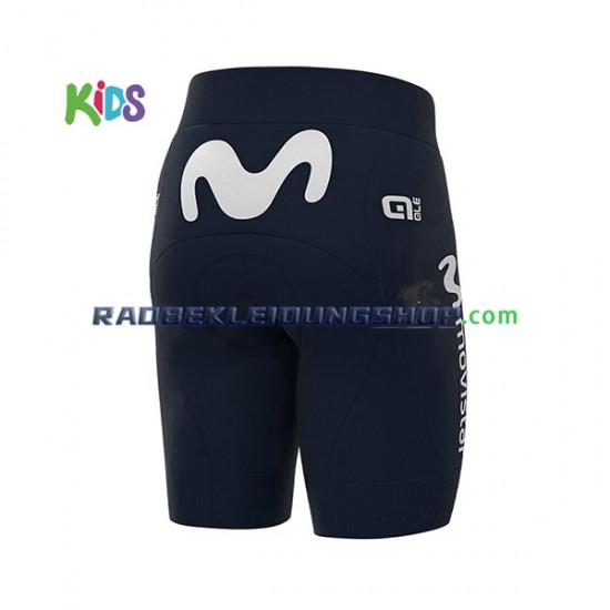 2021 Movistar Team Set(Radtrikot und Fahrradhose) Kinder N001