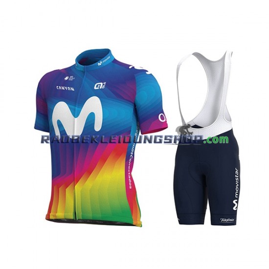 2021 Movistar Team Set(Radtrikot und Trägerhose) Herren N004