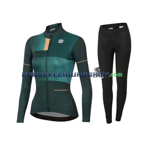 2021 Spоrtful Leaf Set(Radtrikot Langarm und Radhose Lang) Damen N001