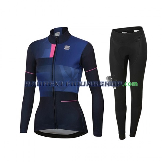 2021 Spоrtful Leaf Set(Radtrikot Langarm und Radhose Lang) Damen N002